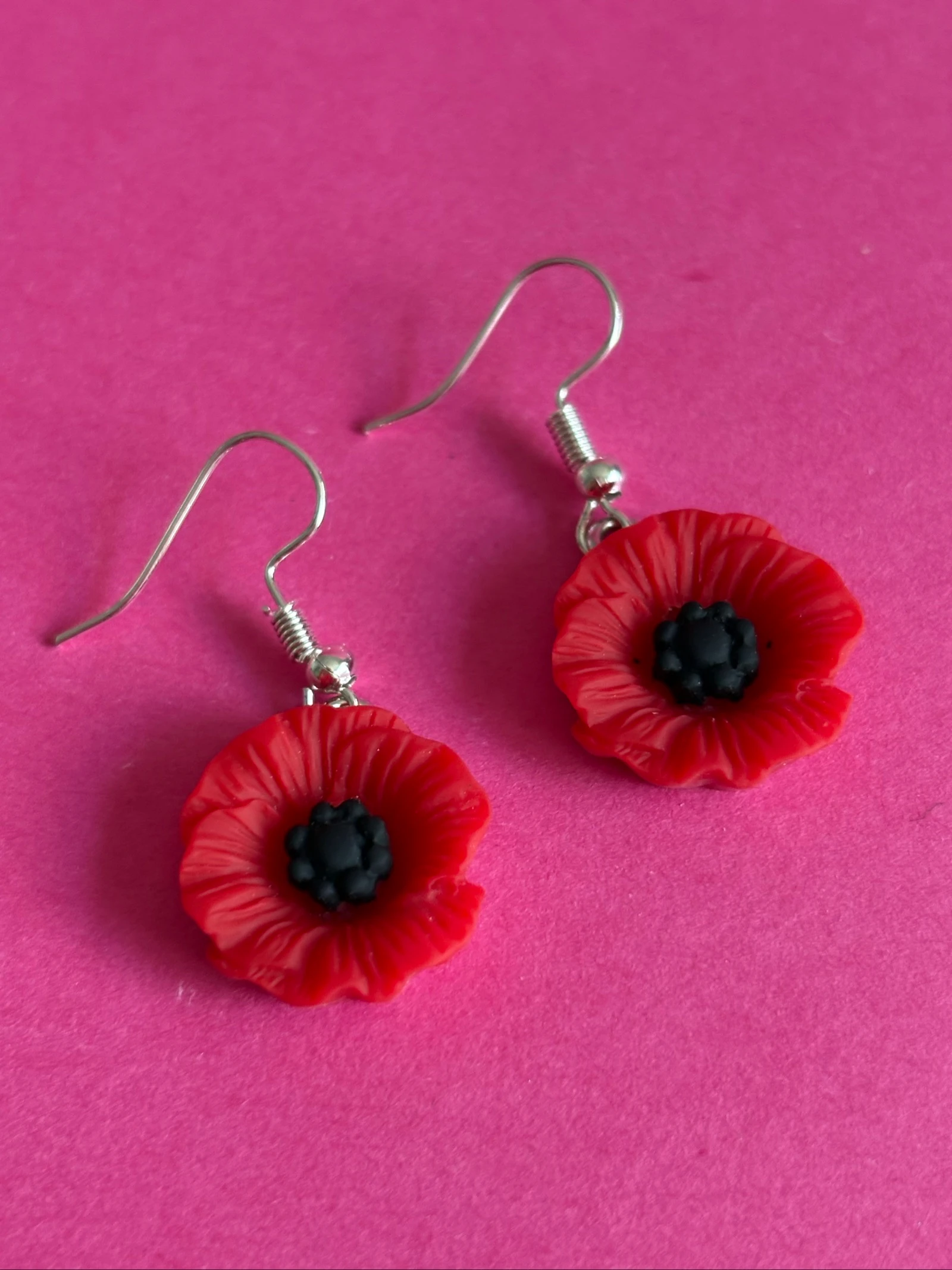 Lindos brincos pendentes com motivo de papoilas – photo 3